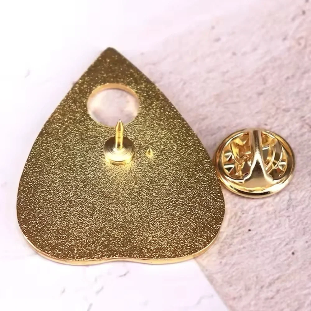 Women’s Jewelry Cute Pokémon Black and Gold Ouija Planchette Badge Enamel Pin